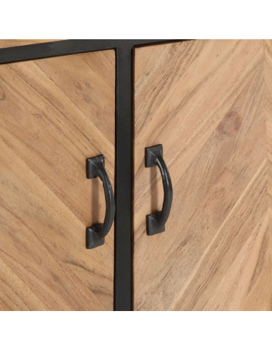 Credenza 120x30x75 cm in Legno Massello di Acacia