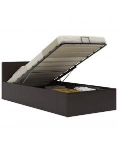 Giroletto con Contenitore Idraulico Grigio Similpelle 90x200cm 2