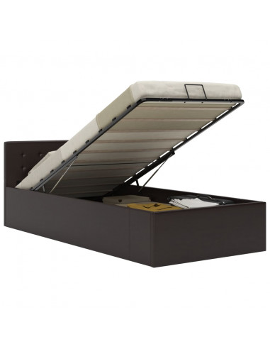 Giroletto con Contenitore Idraulico Grigio Similpelle 90x200cm