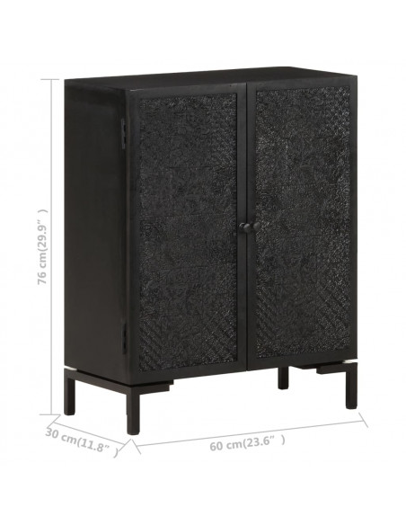 Credenza 60x30x76 cm in Legno Massello di Mango