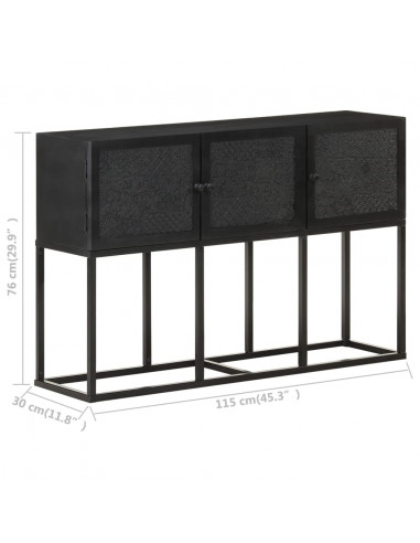 Credenza 115x30x76 cm in Legno Massello di Mango