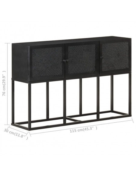 Credenza 115x30x76 cm in Legno Massello di Mango