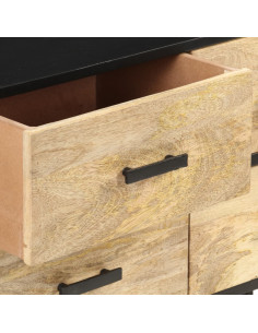 Credenza 110x33x64 cm in Legno Massello di Mango 2