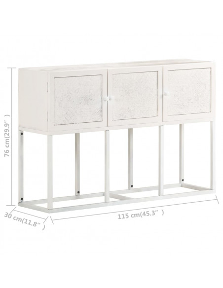 Credenza 115x30x76 cm in Legno Massello di Mango