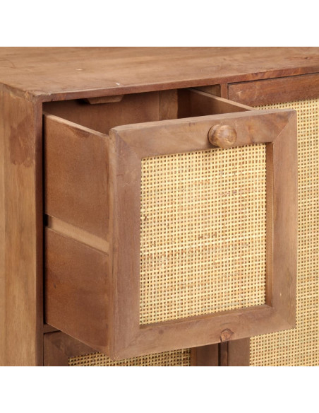 Credenza 60x35x75 cm in Legno Massello di Mango