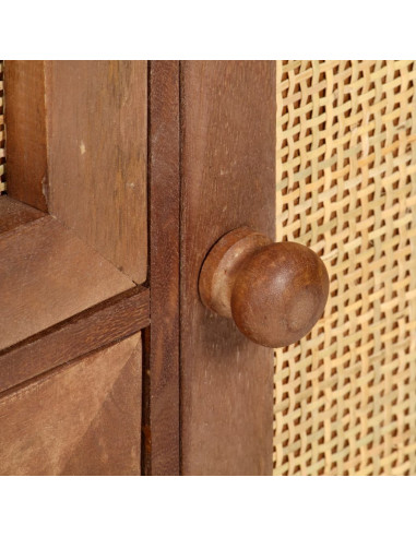 Credenza 60x35x75 cm in Legno Massello di Mango