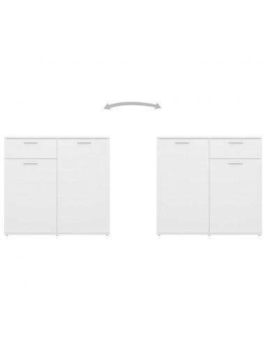 Credenza Bianca 160x36x75 cm in Legno Multistrato