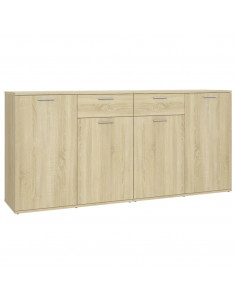 Credenza Rovere Sonoma 160x36x75 cm in Legno Multistrato 2
