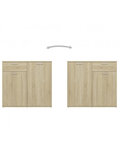 Credenza Rovere Sonoma 160x36x75 cm in Legno Multistrato