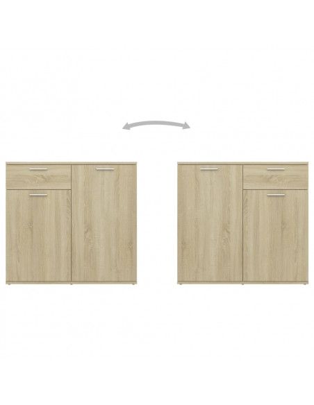 Credenza Rovere Sonoma 160x36x75 cm in Legno Multistrato