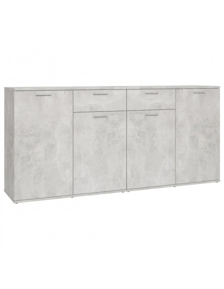 Credenza Grigio Cemento 160x36x75 cm in Legno Multistrato