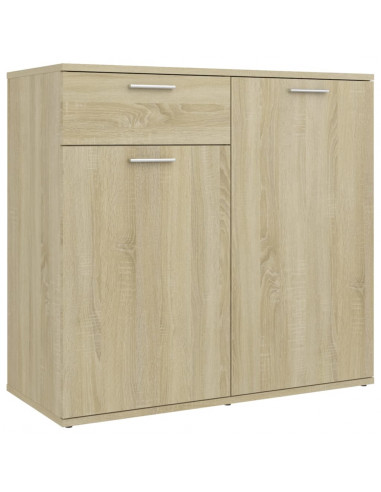Credenza Rovere Sonoma 80x36x75 cm in Legno Multistrato