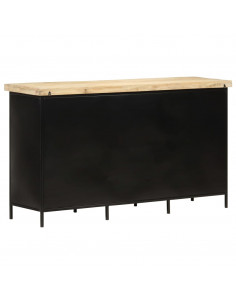 Credenza 140x38x76 cm in Legno di Mango Grezzo 2