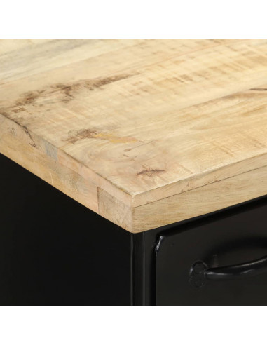 Credenza 140x38x76 cm in Legno di Mango Grezzo