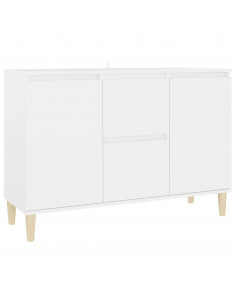 Credenza Bianca 103,5x35x70 cm in Legno Multistrato 2