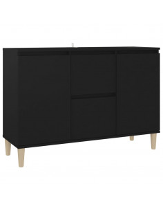 Credenza Nera 103,5x35x70 cm in Legno Multistrato 2