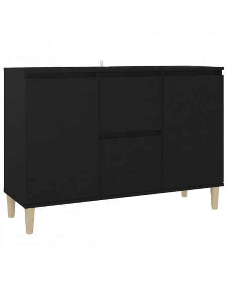 Credenza Nera 103,5x35x70 cm in Legno Multistrato