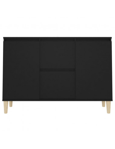 Credenza Nera 103,5x35x70 cm in Legno Multistrato