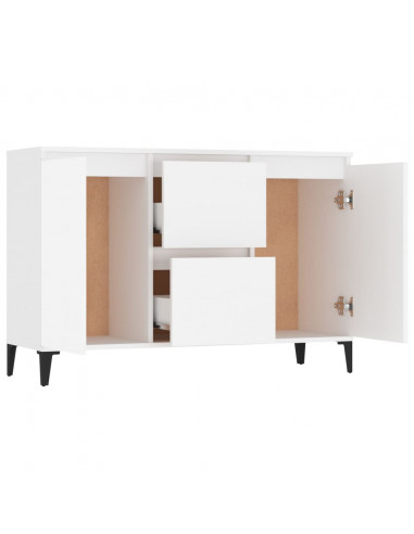 Credenza Bianca 104x35x70 cm in Legno Multistrato