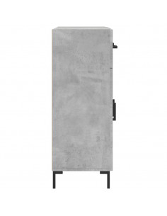 Credenza Grigio Cemento 69,5x34x90 cm in Legno Multistrato 2