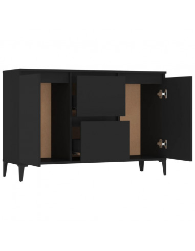 Credenza Nera 104x35x70 cm in Legno Multistrato