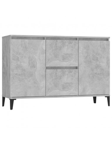 Credenza Grigio Cemento 104x35x70 cm in Legno Multistrato