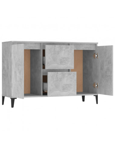 Credenza Grigio Cemento 104x35x70 cm in Legno Multistrato