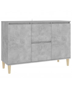 Credenza Grigio Cemento 103,5x35x70 cm in Legno Multistrato 2