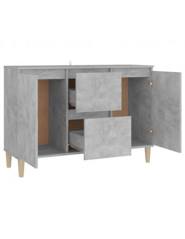 Credenza Grigio Cemento 103,5x35x70 cm in Legno Multistrato