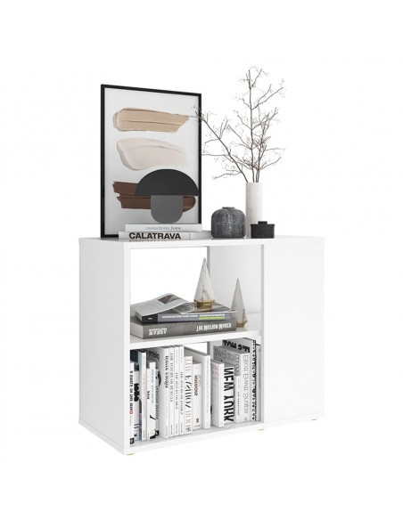 Credenza Bianca 60x30x50 cm in Legno Multistrato