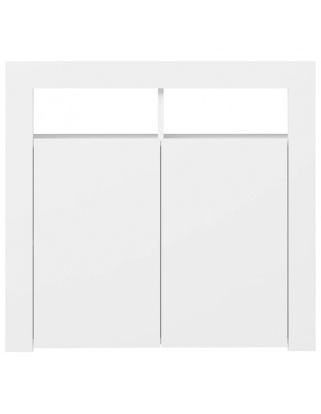 Credenza con Luci LED Bianca 80x35x75 cm