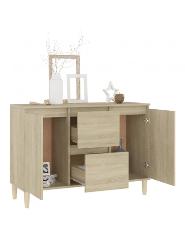 Credenza Rovere Sonoma 103,5x35x70 cm in Legno Multistrato