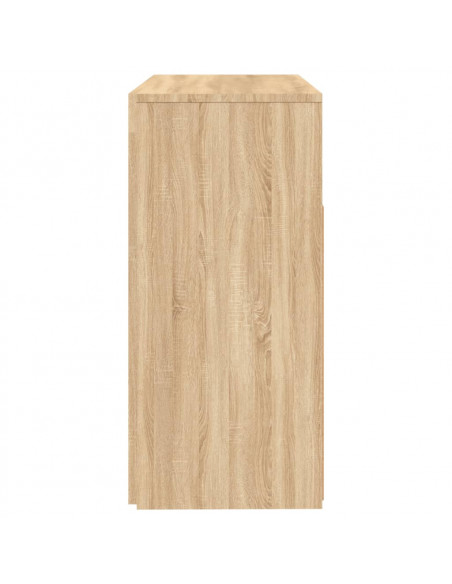 Credenza con Luci LED Rovere Sonoma 80x35x75 cm