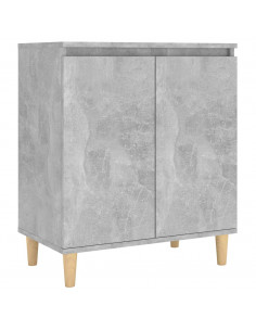 Credenza Gambe Massello Grigio Cemento 60x35x70cm Multistrato 2