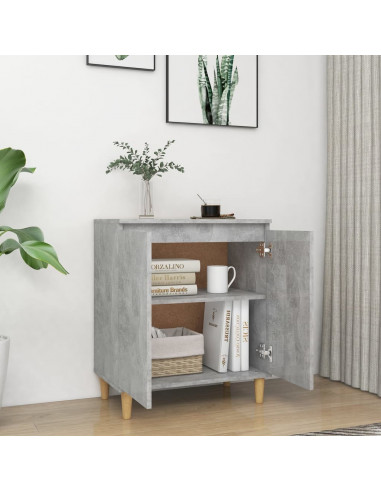 Credenza Gambe Massello Grigio Cemento 60x35x70cm Multistrato