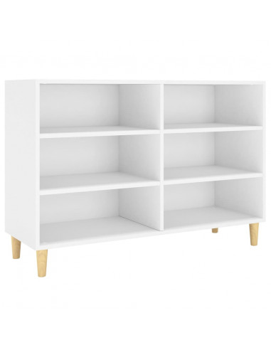 Credenza Bianca 103,5x35x70 cm in Legno Multistrato