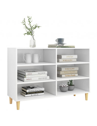 Credenza Bianca 103,5x35x70 cm in Legno Multistrato