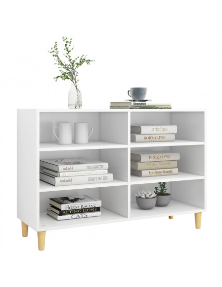Credenza Bianca 103,5x35x70 cm in Legno Multistrato