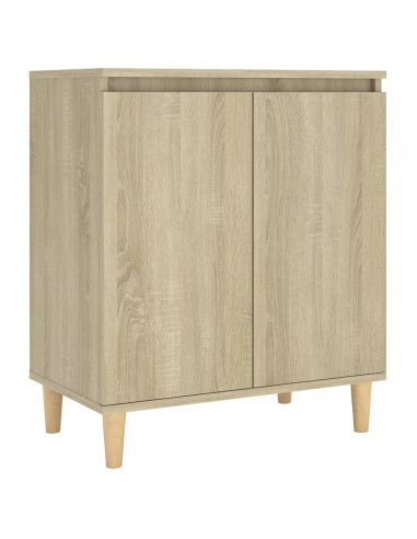 Credenza con Gambe Legno Massello Sonoma 60x35x70cm Multistrato