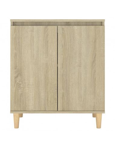 Credenza con Gambe Legno Massello Sonoma 60x35x70cm Multistrato