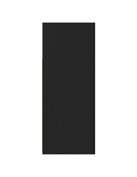 Credenza con Luci LED Nera 115,5x30x75 cm