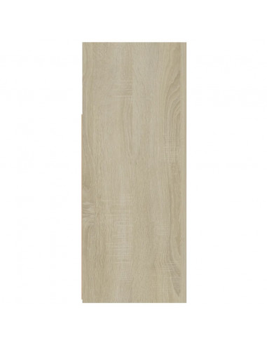 Credenza con Luci LED Rovere Sonoma 115,5x30x75 cm