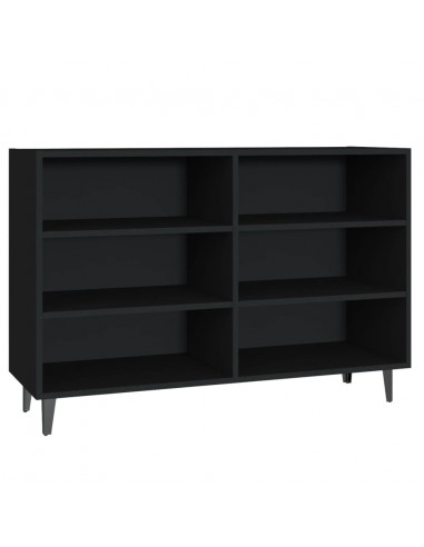 Credenza Nera 103,5x35x70 cm in Legno Multistrato