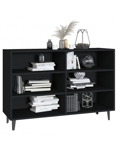 Credenza Nera 103,5x35x70 cm in Legno Multistrato