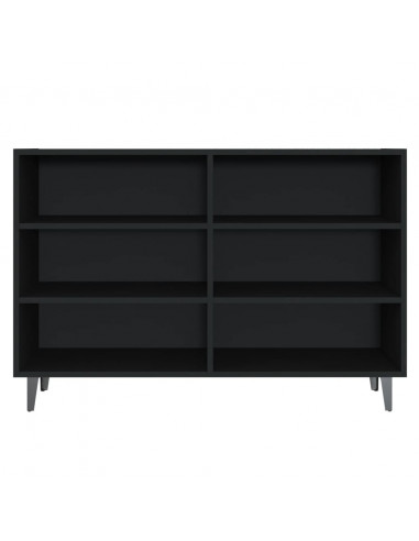 Credenza Nera 103,5x35x70 cm in Legno Multistrato