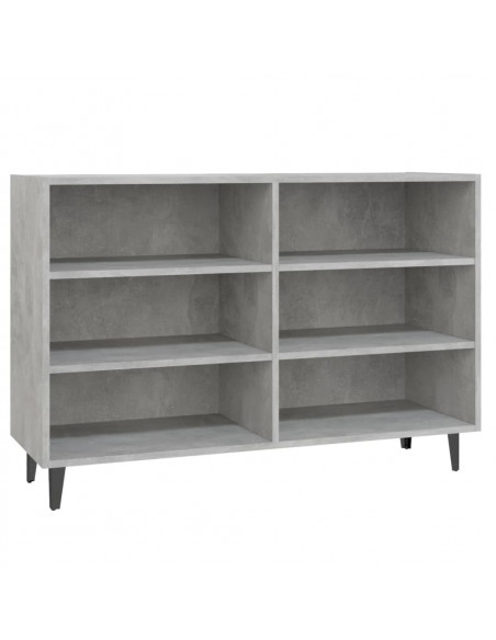 Credenza Grigio Cemento 103,5x35x70 cm in Legno Multistrato