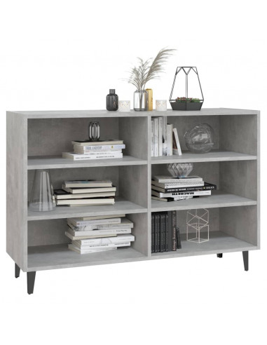Credenza Grigio Cemento 103,5x35x70 cm in Legno Multistrato