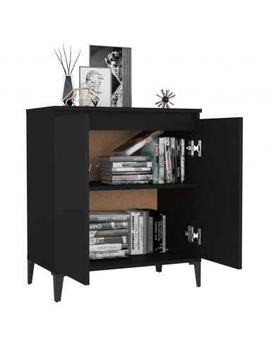 Credenza Nera 60x35x70 cm in Legno Multistrato