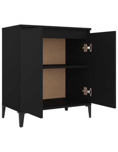 Credenza Nera 60x35x70 cm in Legno Multistrato