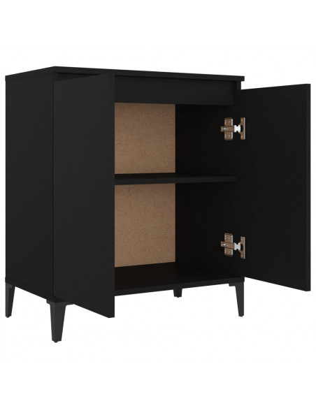 Credenza Nera 60x35x70 cm in Legno Multistrato